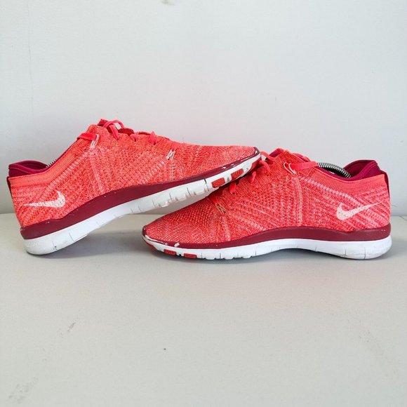 Nike Free TR Flyknit Womens Shoes Sneakers Size US 9 Orange Red Runners Jogging - Picture 11 of 16